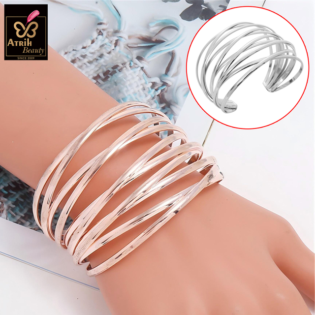 Tone Multi Strand Cuff Bracelet 