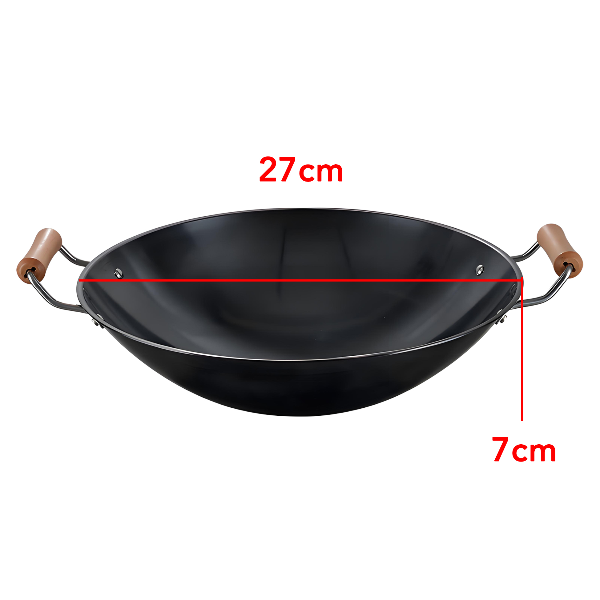 Iron Wok with Wooden Handles