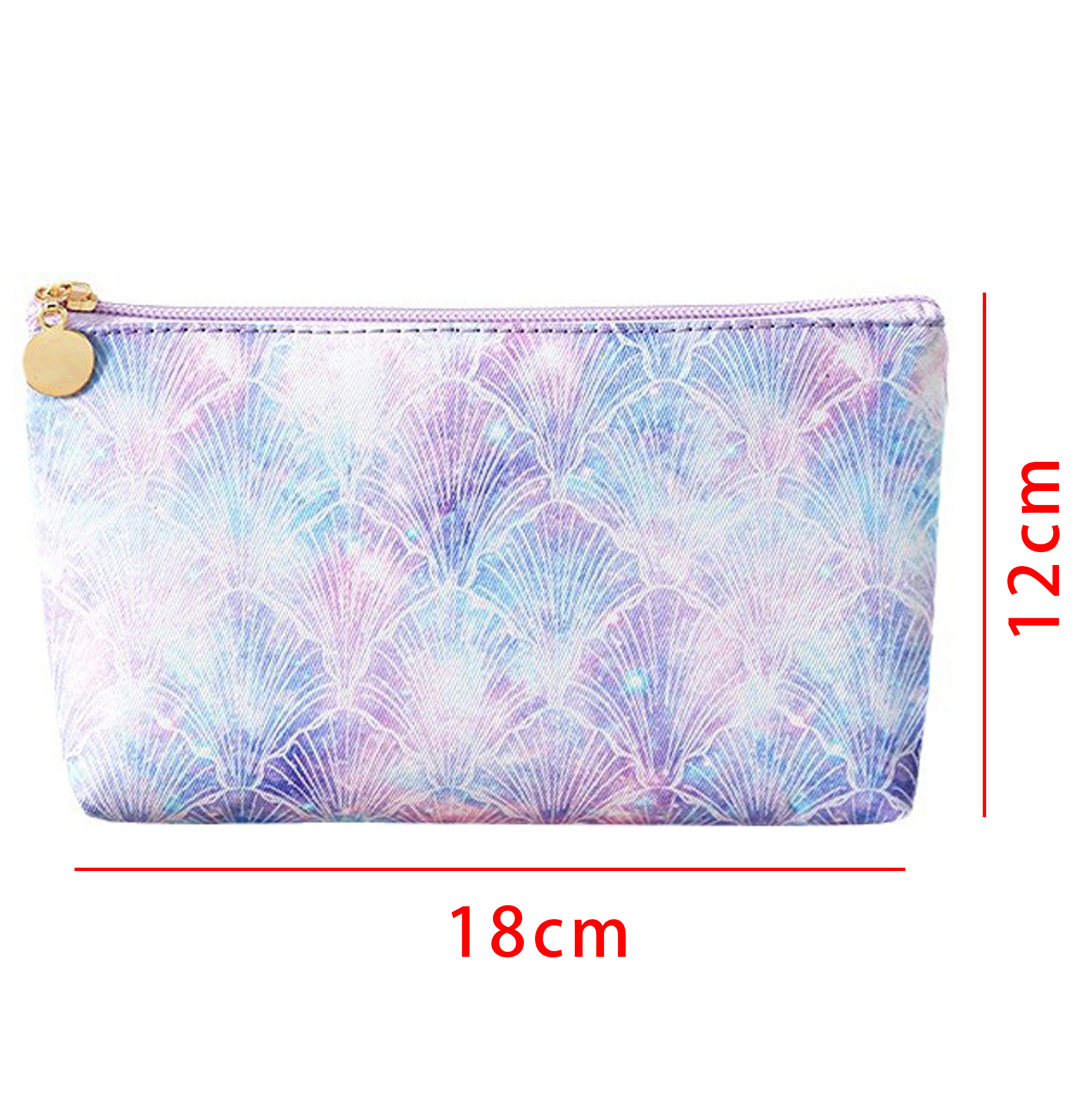 Mermaid Scales Printed Zipper Makeup Pouch