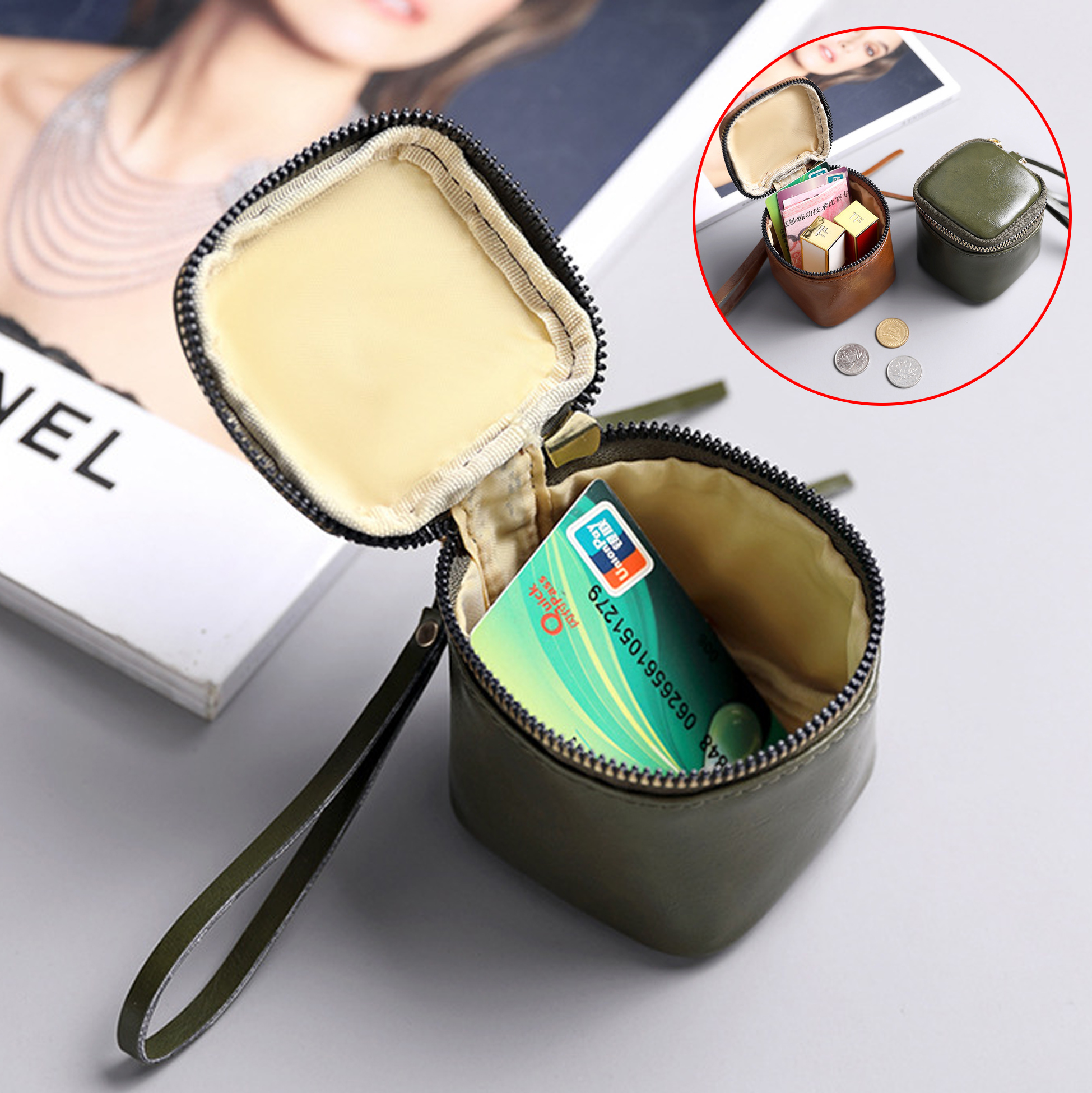 Mini Vintage Leather Coin Purse 