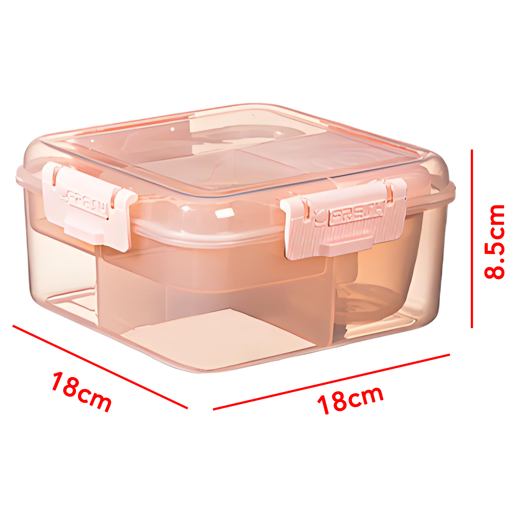 Multi - Compartment Plastic Lunch Box