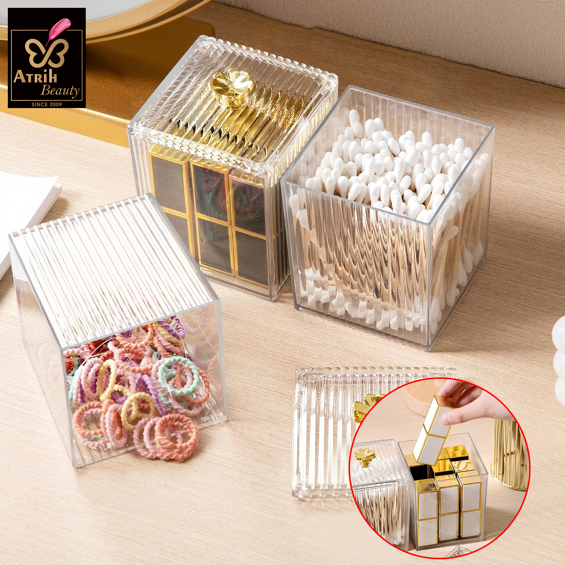 Set of 3 Transparent PET Organizers