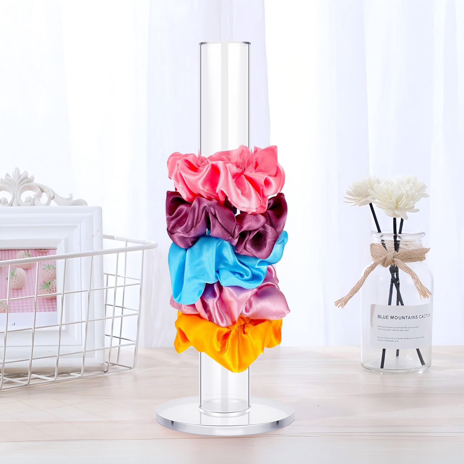 Clear Acrylic Scrunchie Organizer Stand