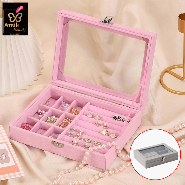 Pink Jewelry Box with Mirror