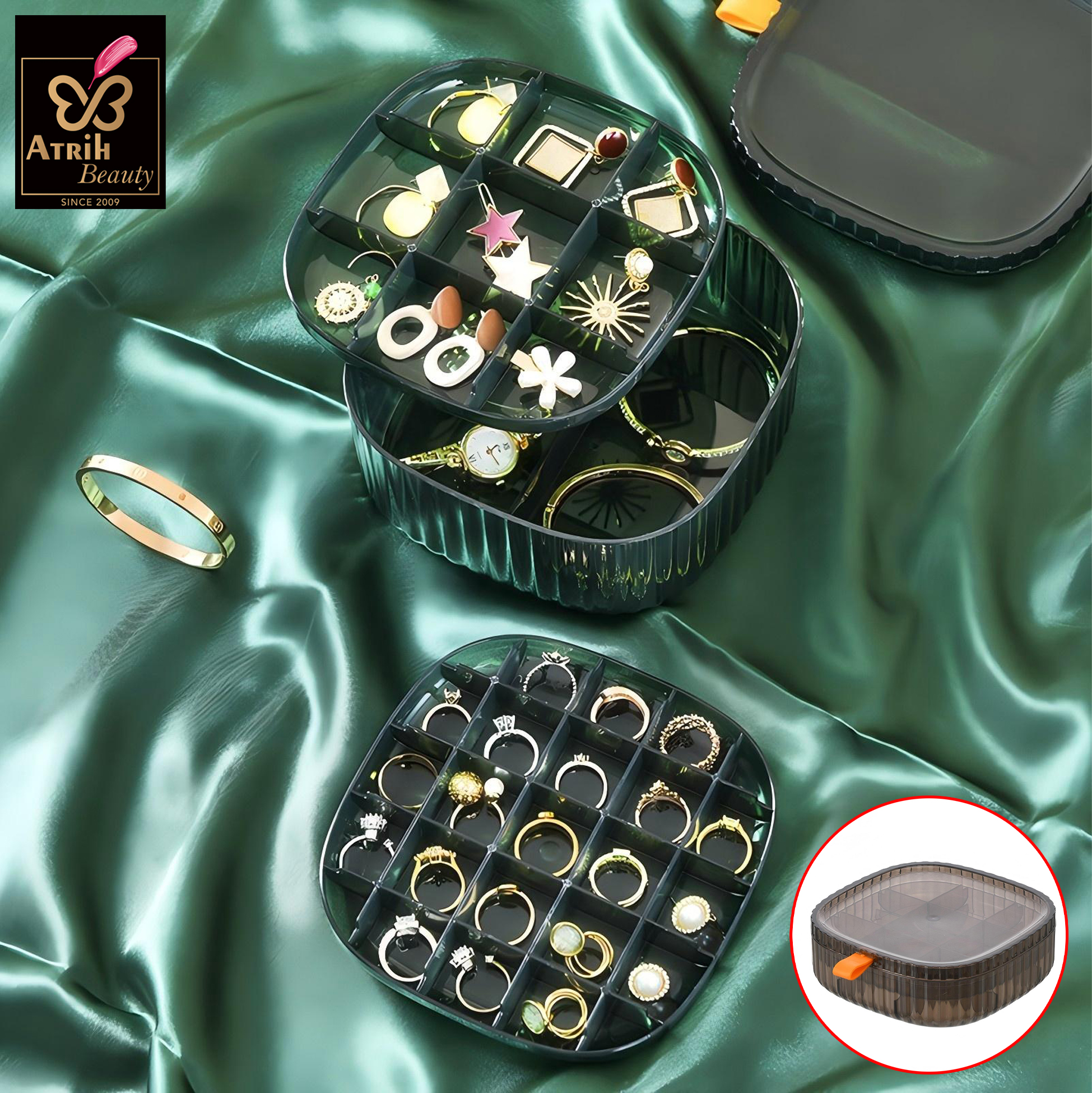 3 Layer Transparent Jewelry Storage Box