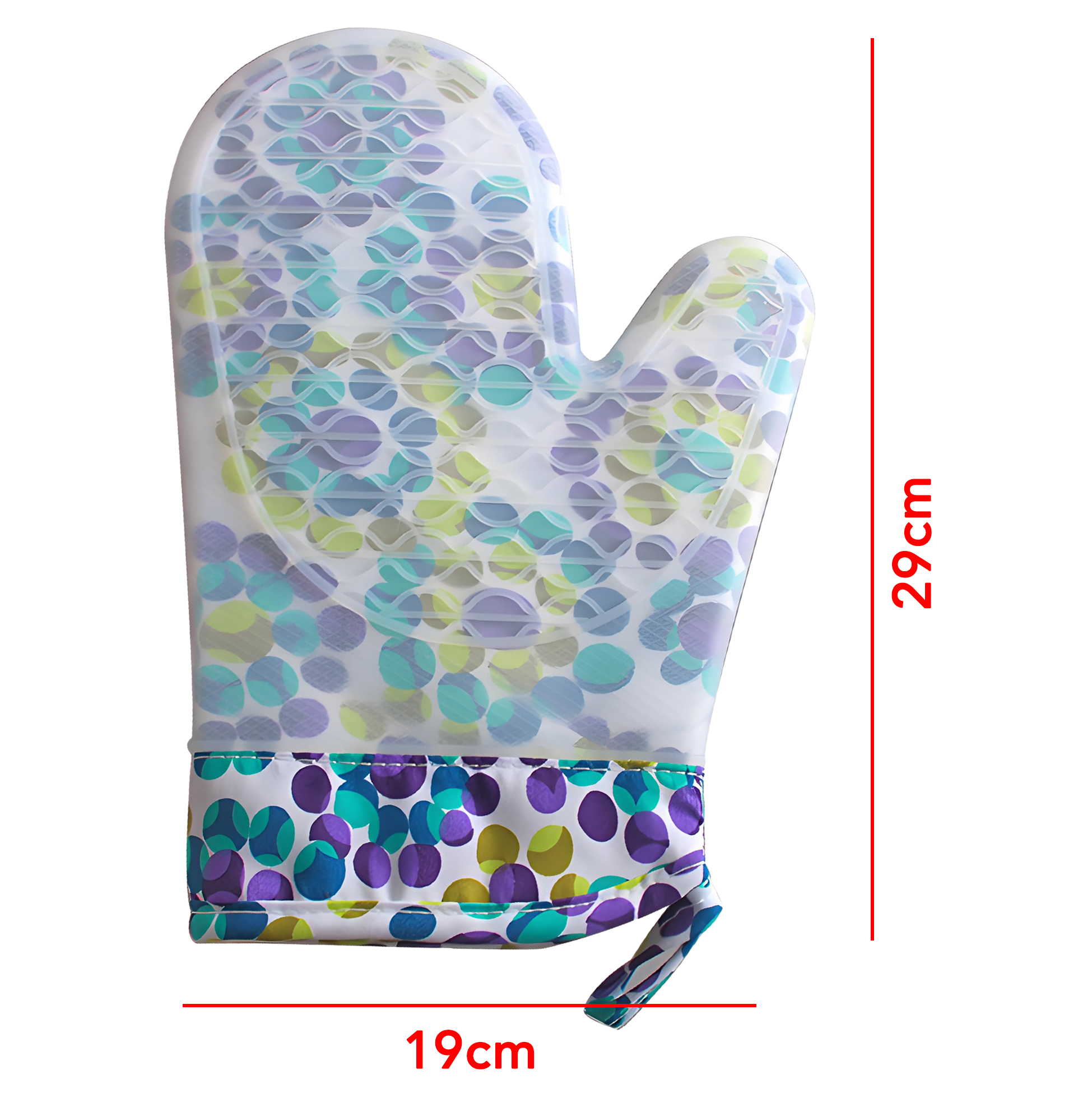 Colorful Polka Dot Silicone Oven Mitt