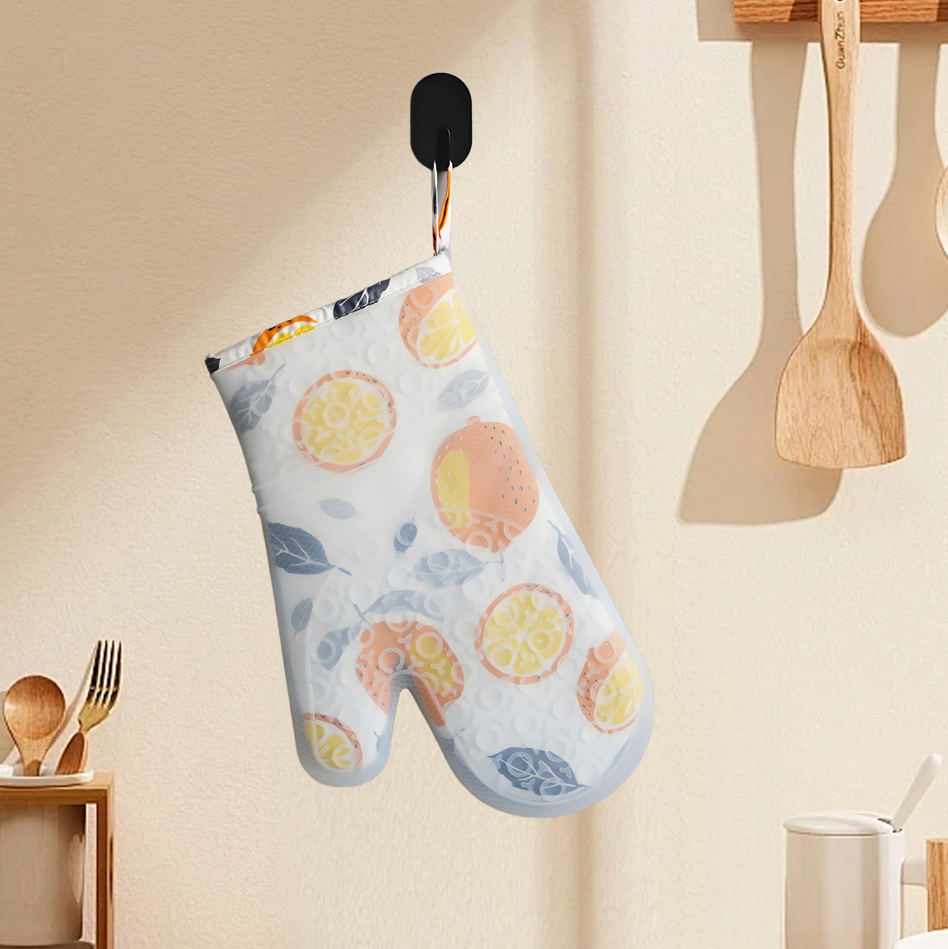 Citrus Patterned Silicone Oven Mitt