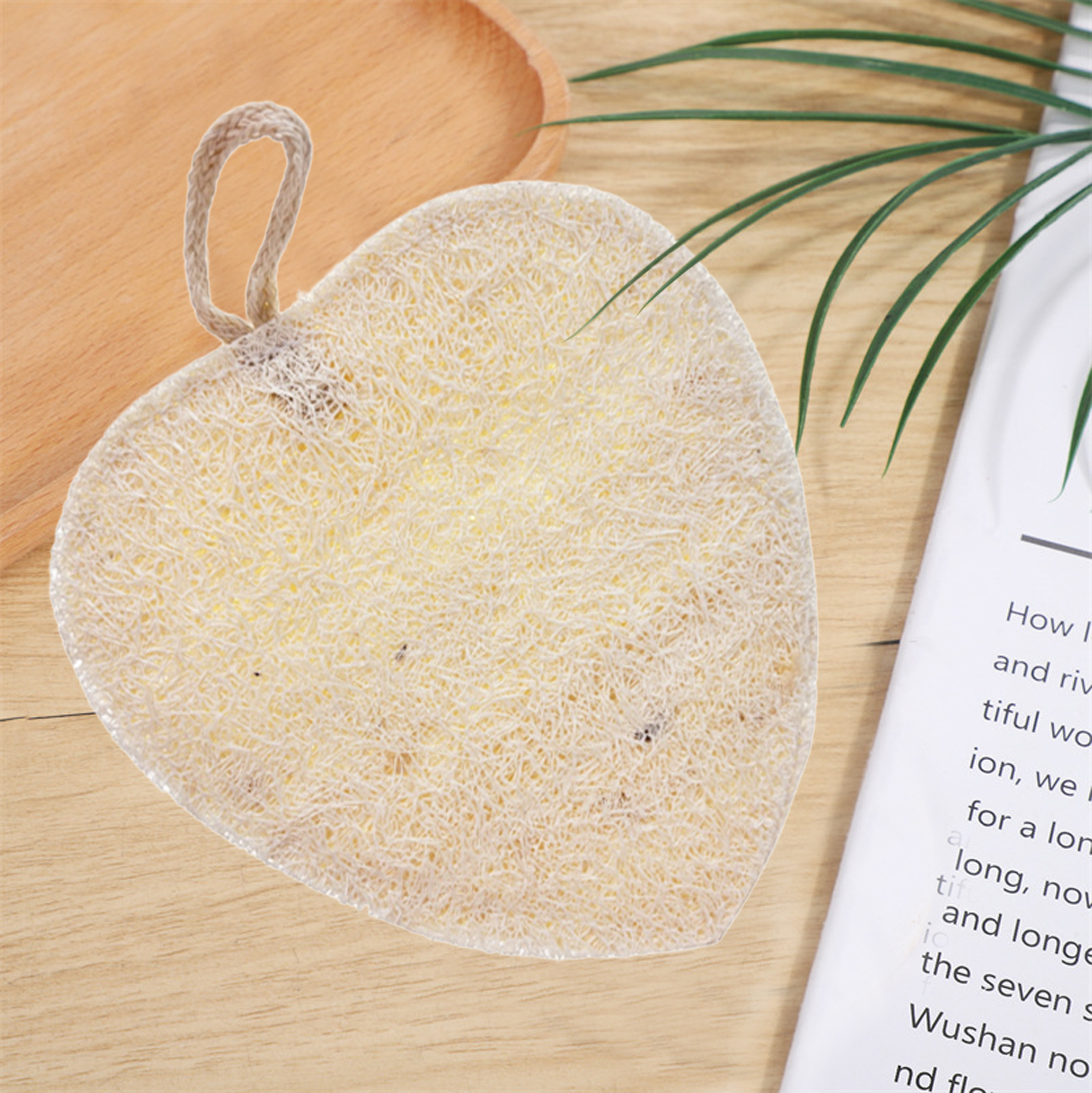 Heart Shaped Natural Loofah Exfoliating Bath Sponge