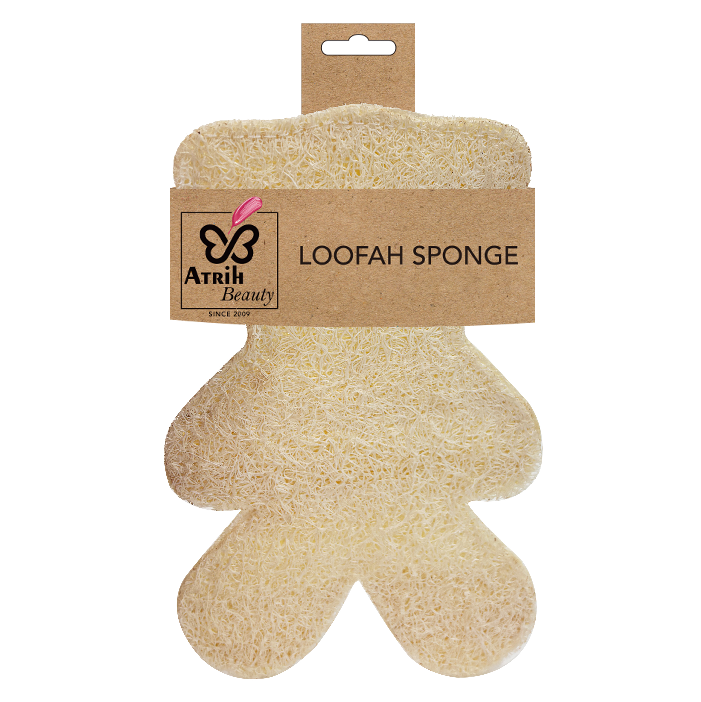 Cute Bear Shaped Natural Loofah Bath Sponge