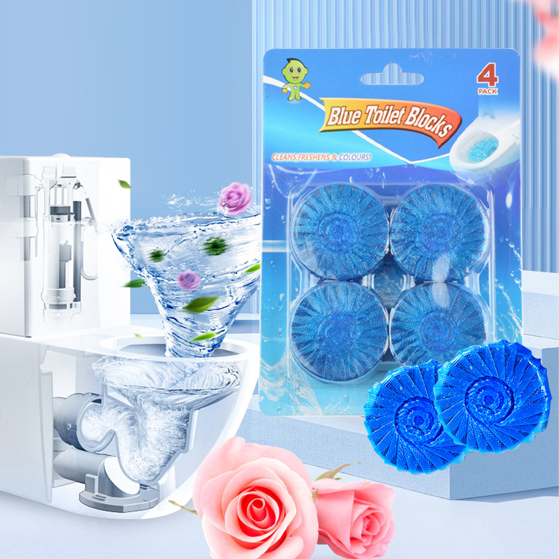 Blue Toilet Cleaner Blocks