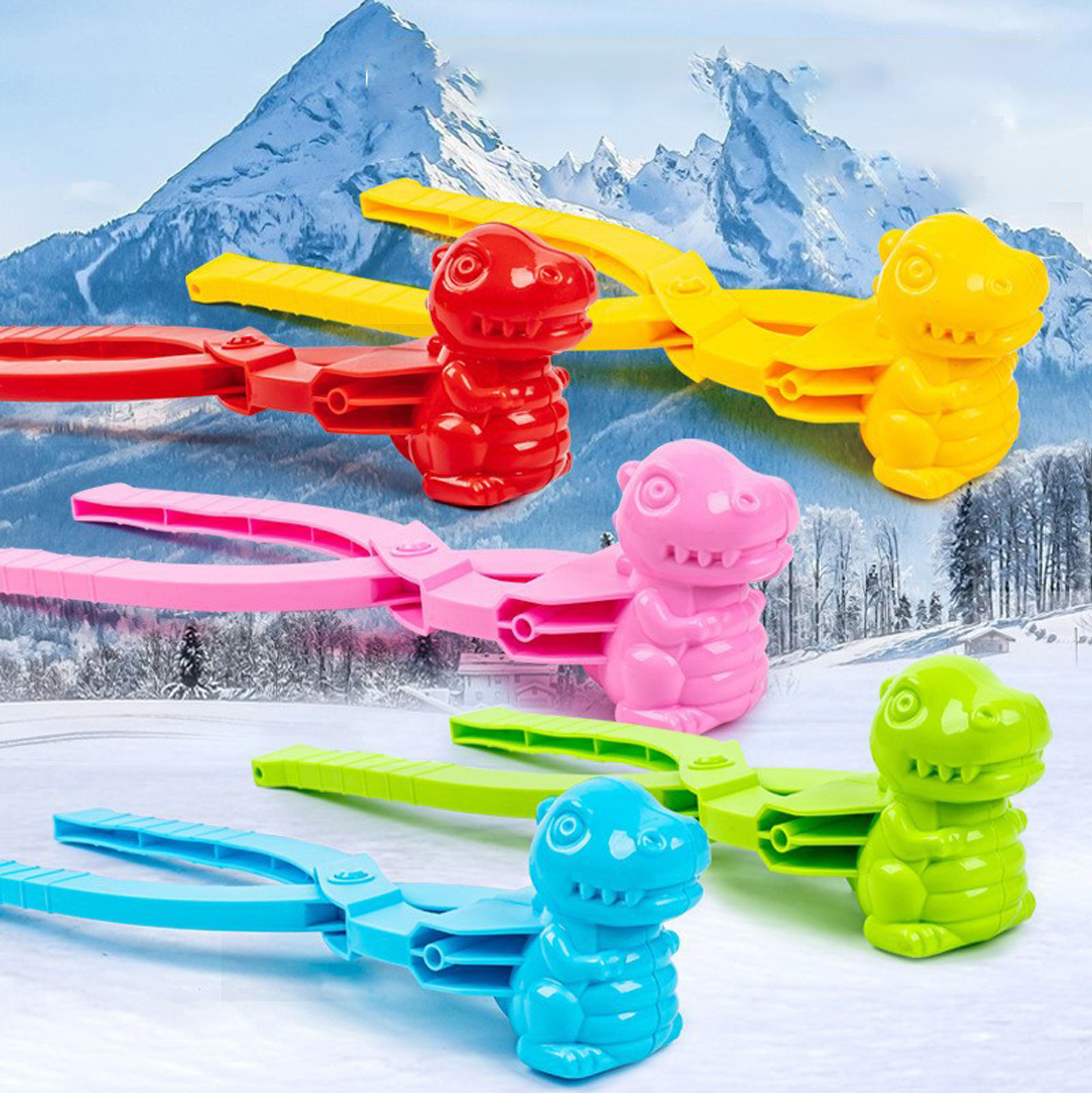 Dinosaur-Shaped Snowball Clip