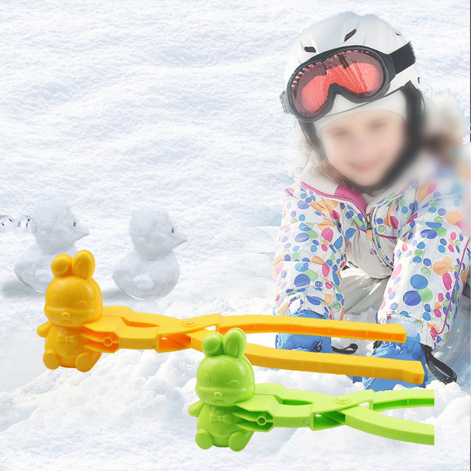 Rabbit-Shaped Snowball Maker Clips