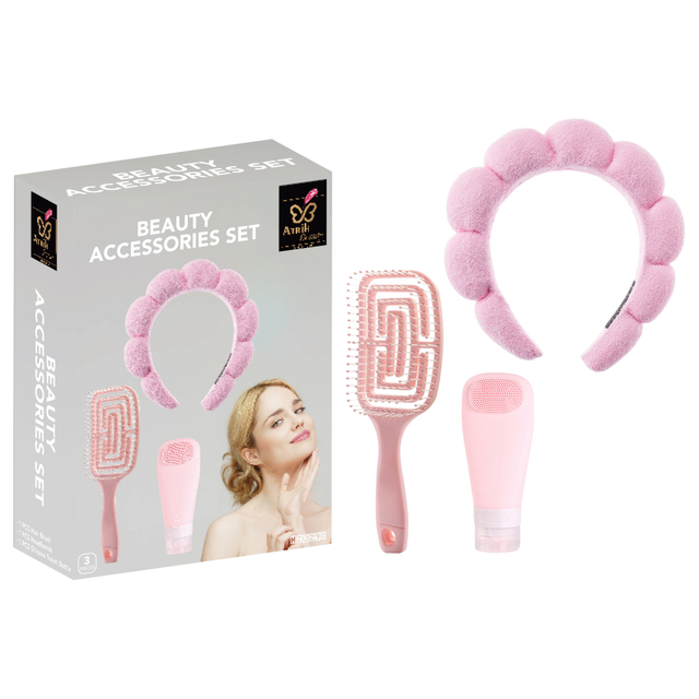 Pink Hair And Facial Care Set of 3