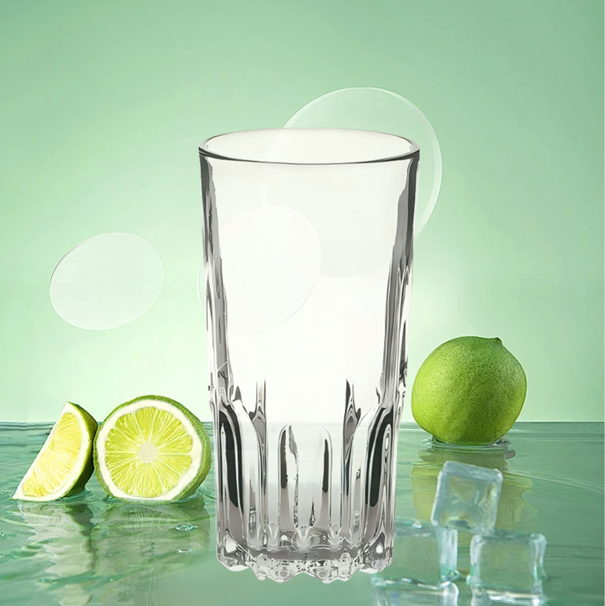 Set of 6 Crystal-like Drinking Glasses