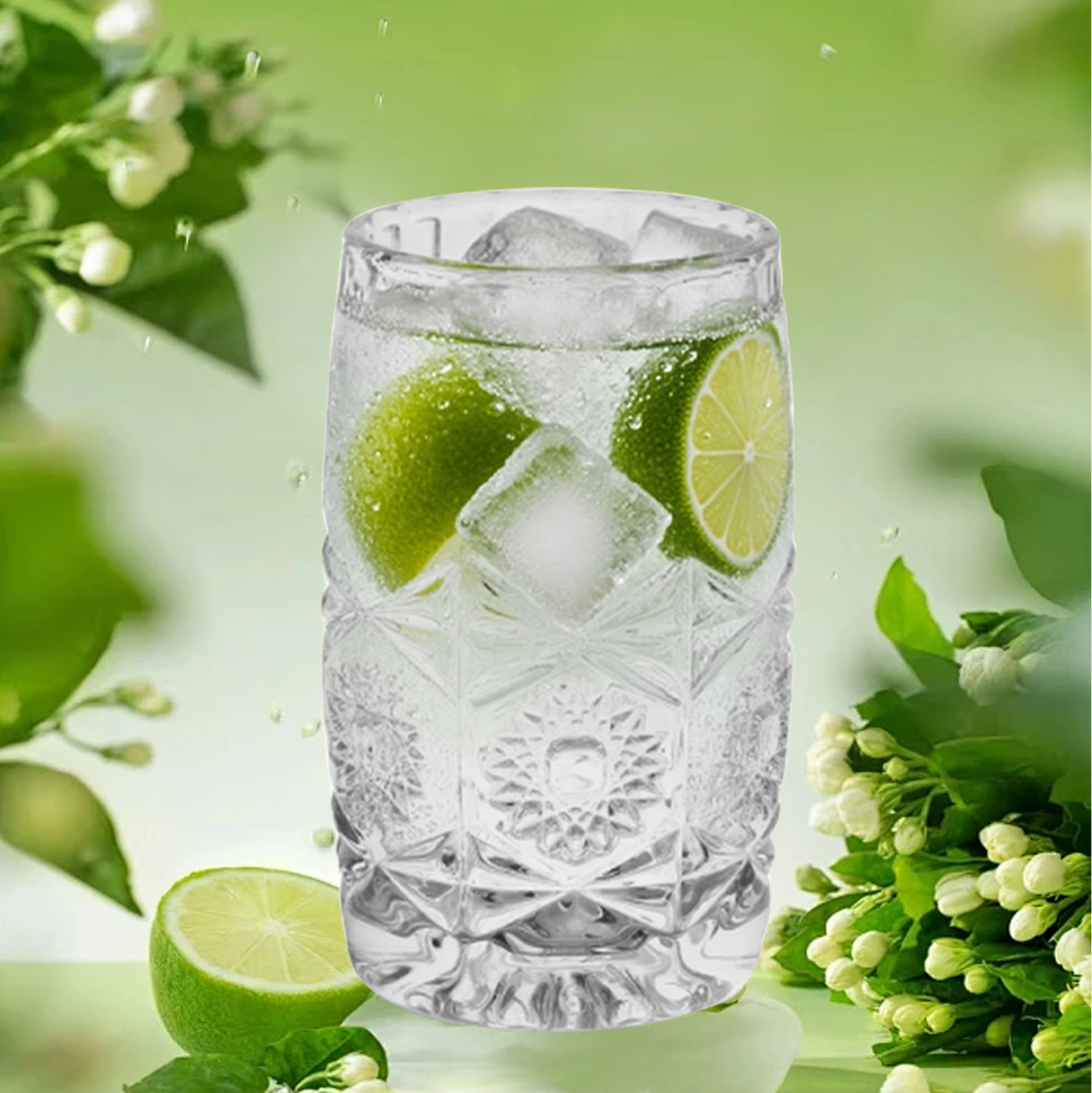 6-Piece Cut-Glass Tumbler Set