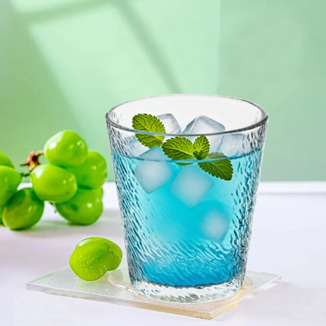 6-Piece Hammered Textured Glass Tumbler Set