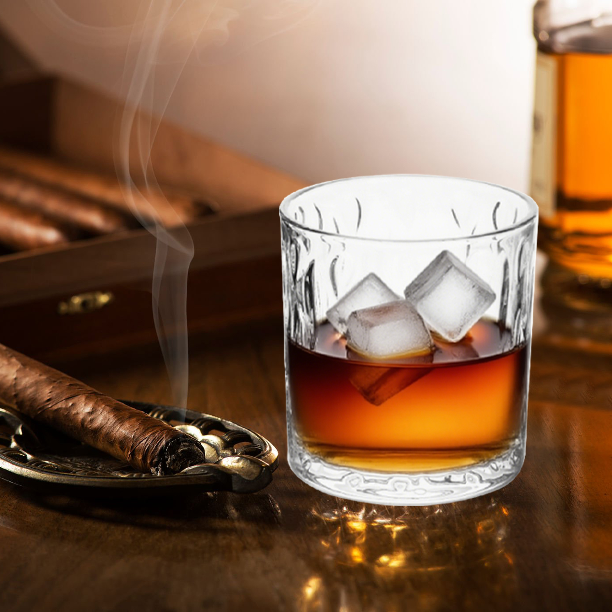 6-Piece Textured Whiskey Glass Set