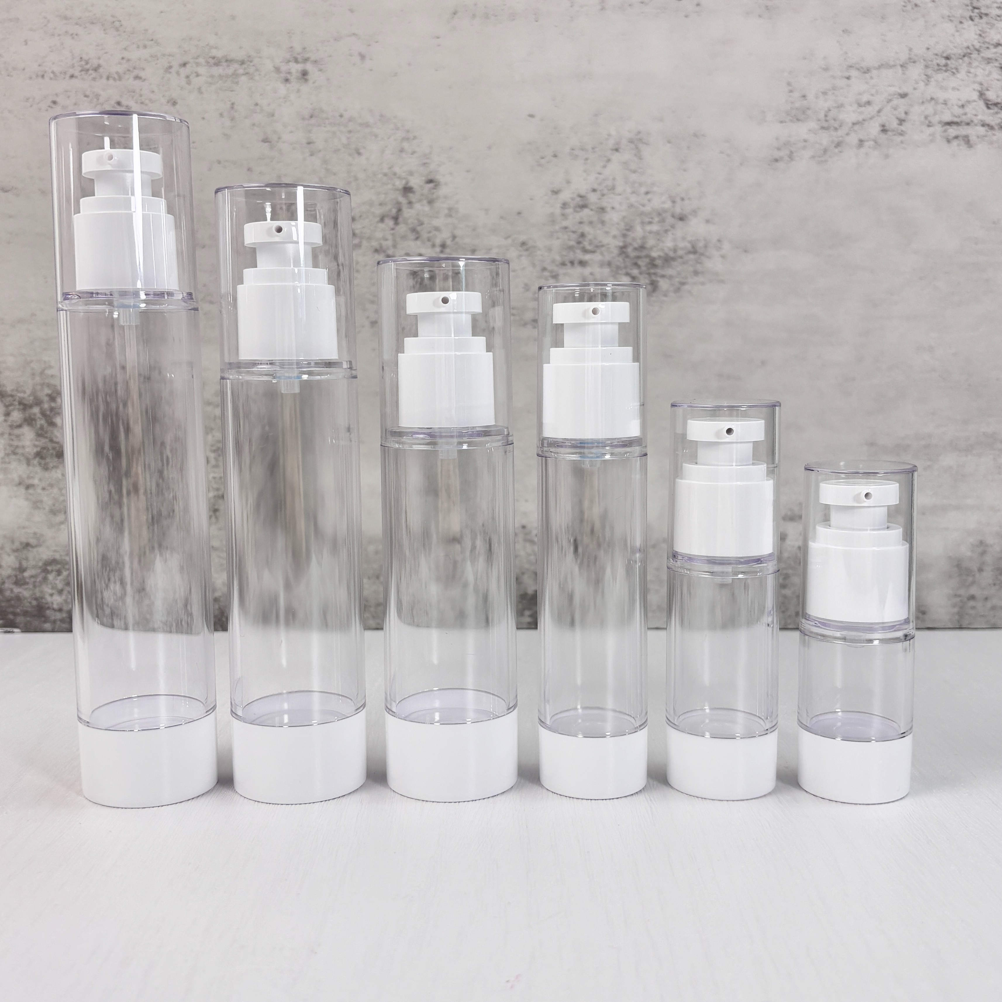 Transparent Airless Lotion Bottle