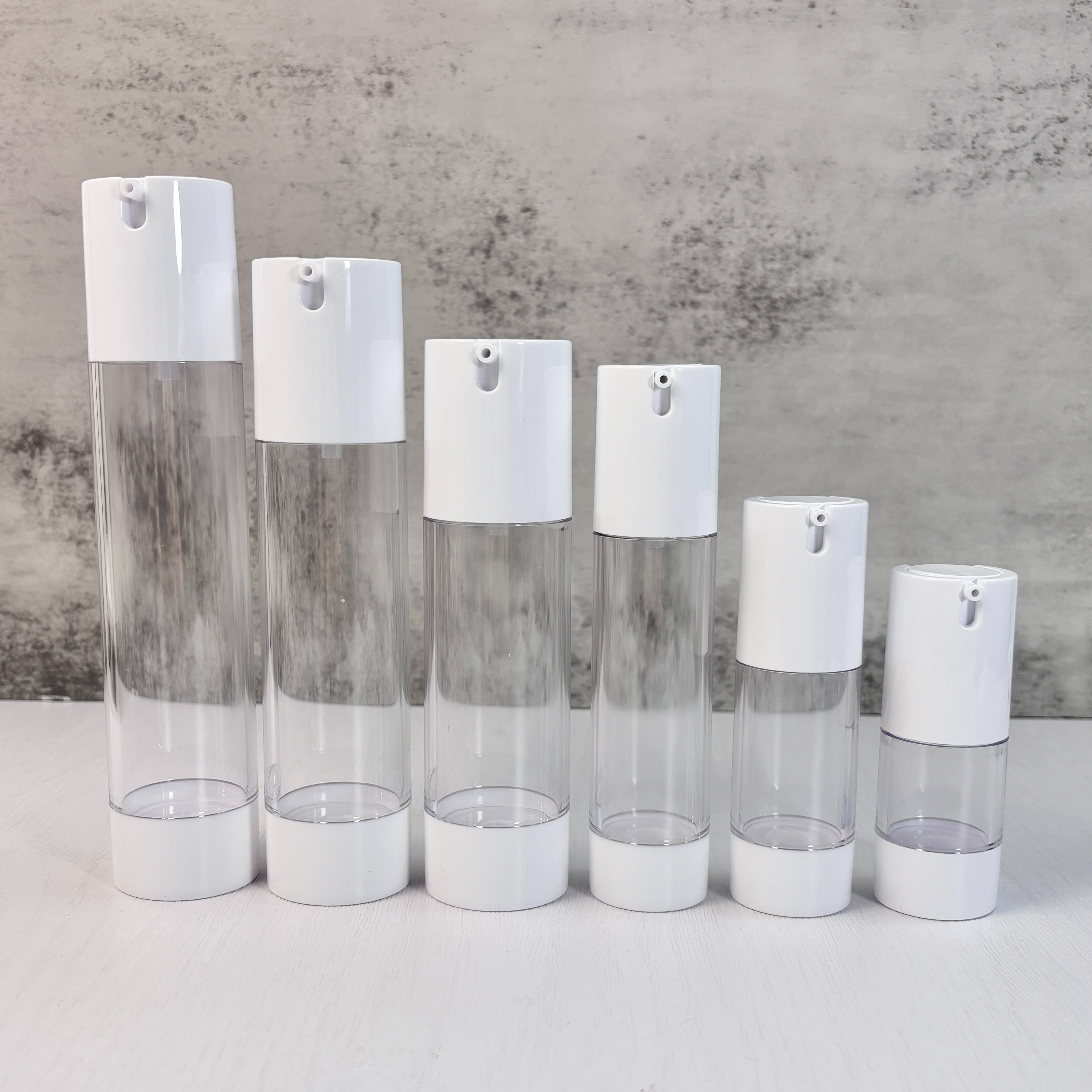 Transparent Airless Lotion Bottles