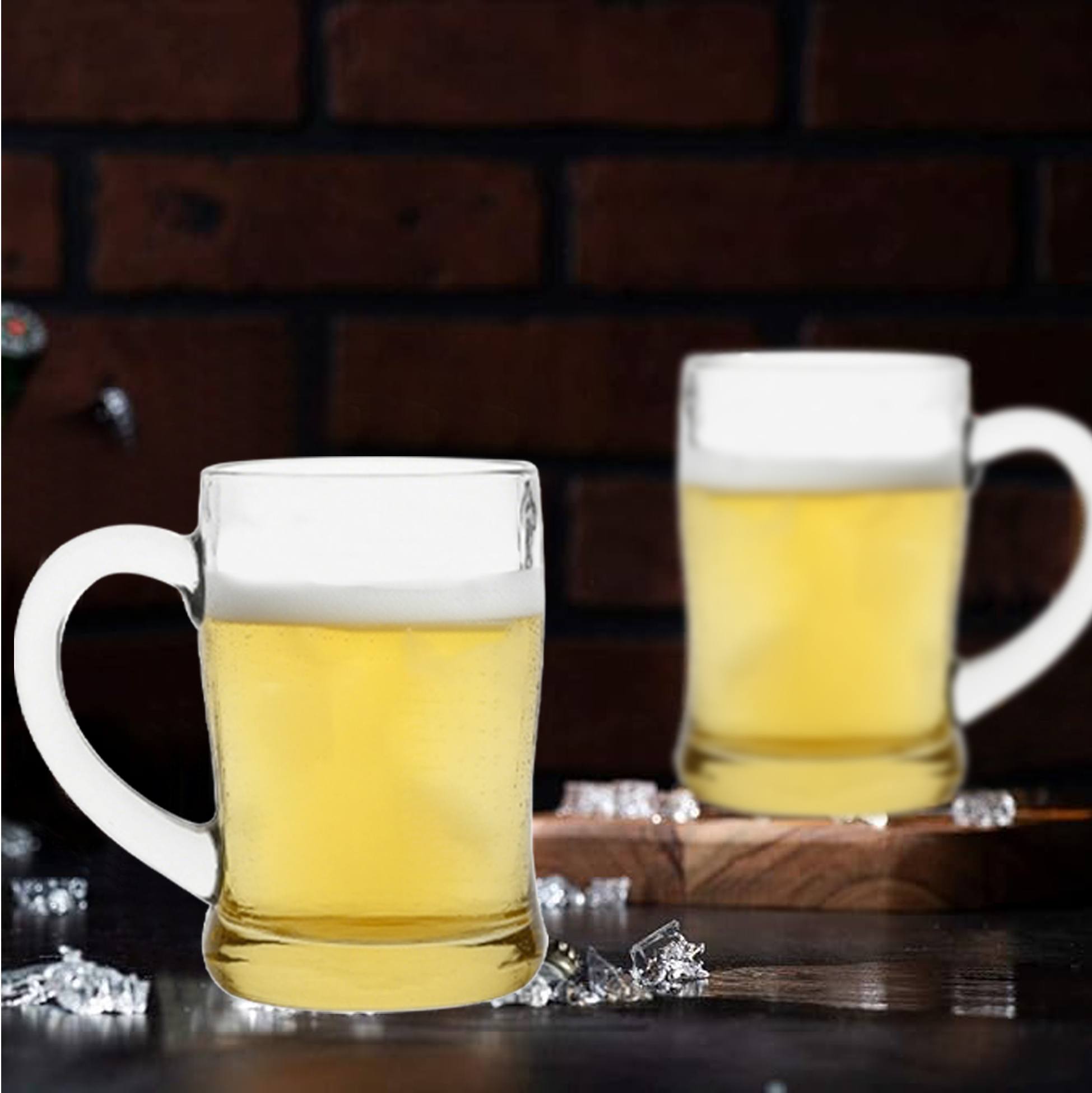 6-Piece Classic Handle Beer Mug Set