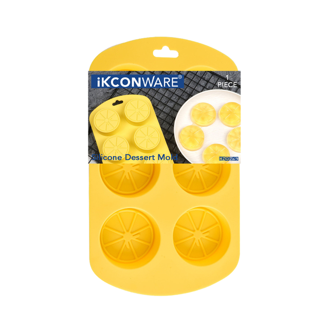 6-Cavity Lemon-Shaped Silicone Dessert Mold