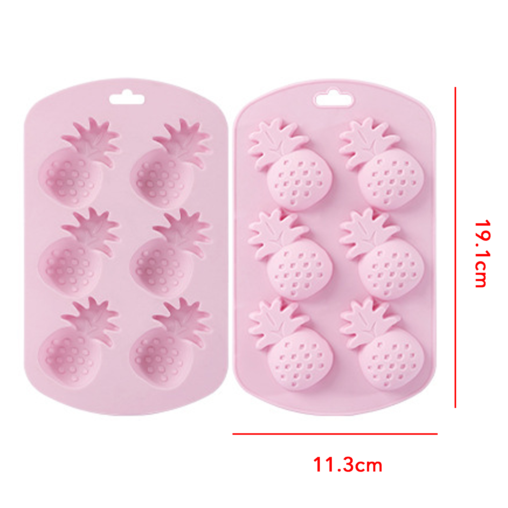 6-Cavity Pineapple-Shaped Silicone Dessert Mold