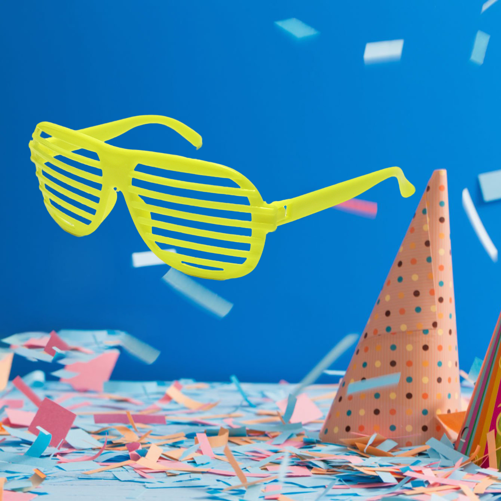Colorful Slotted Aviator Party Glasses Set