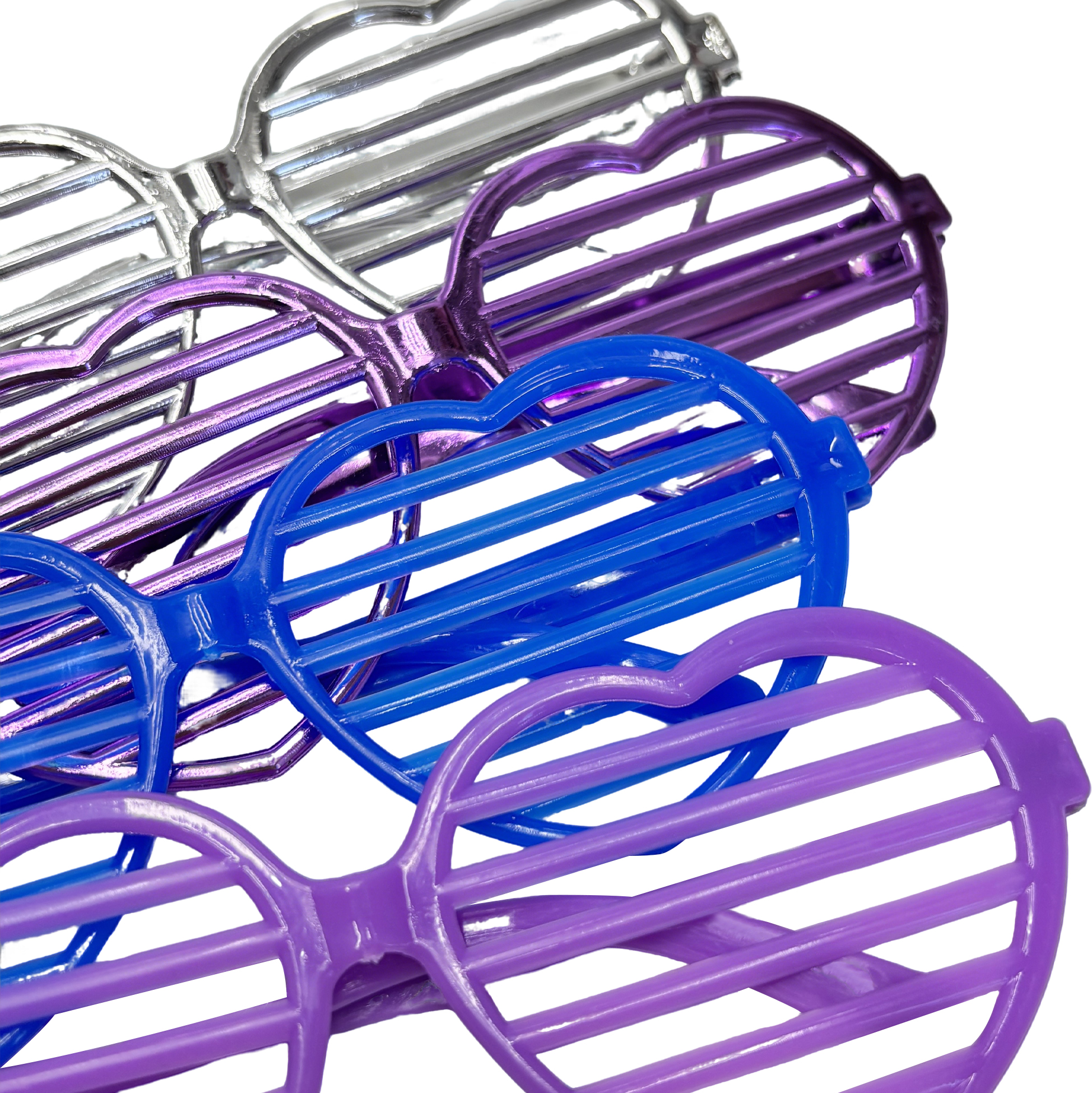 Heart-Shaped Slotted Party Glasses Set