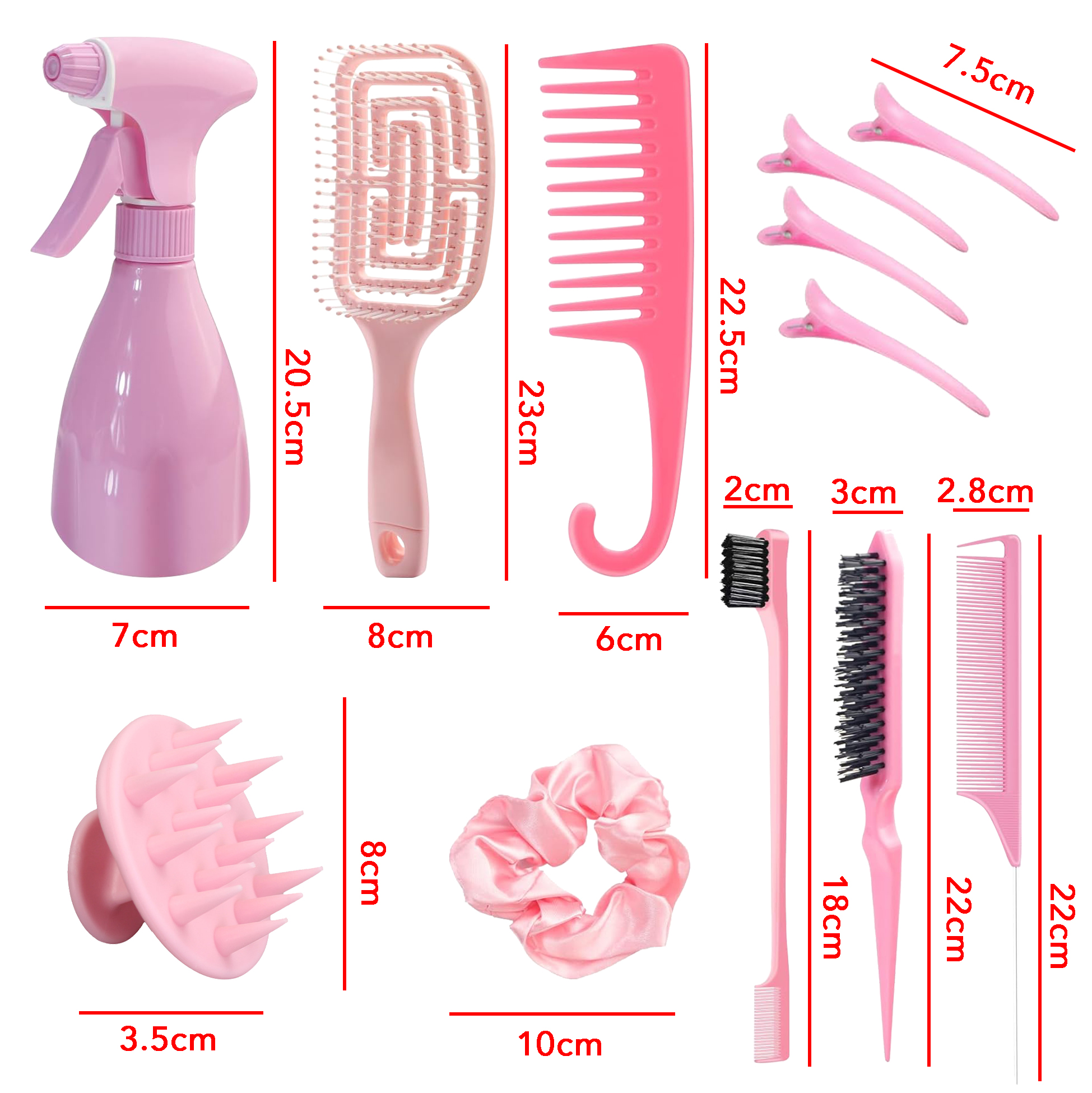 Pink Hair Styling Tool Kit