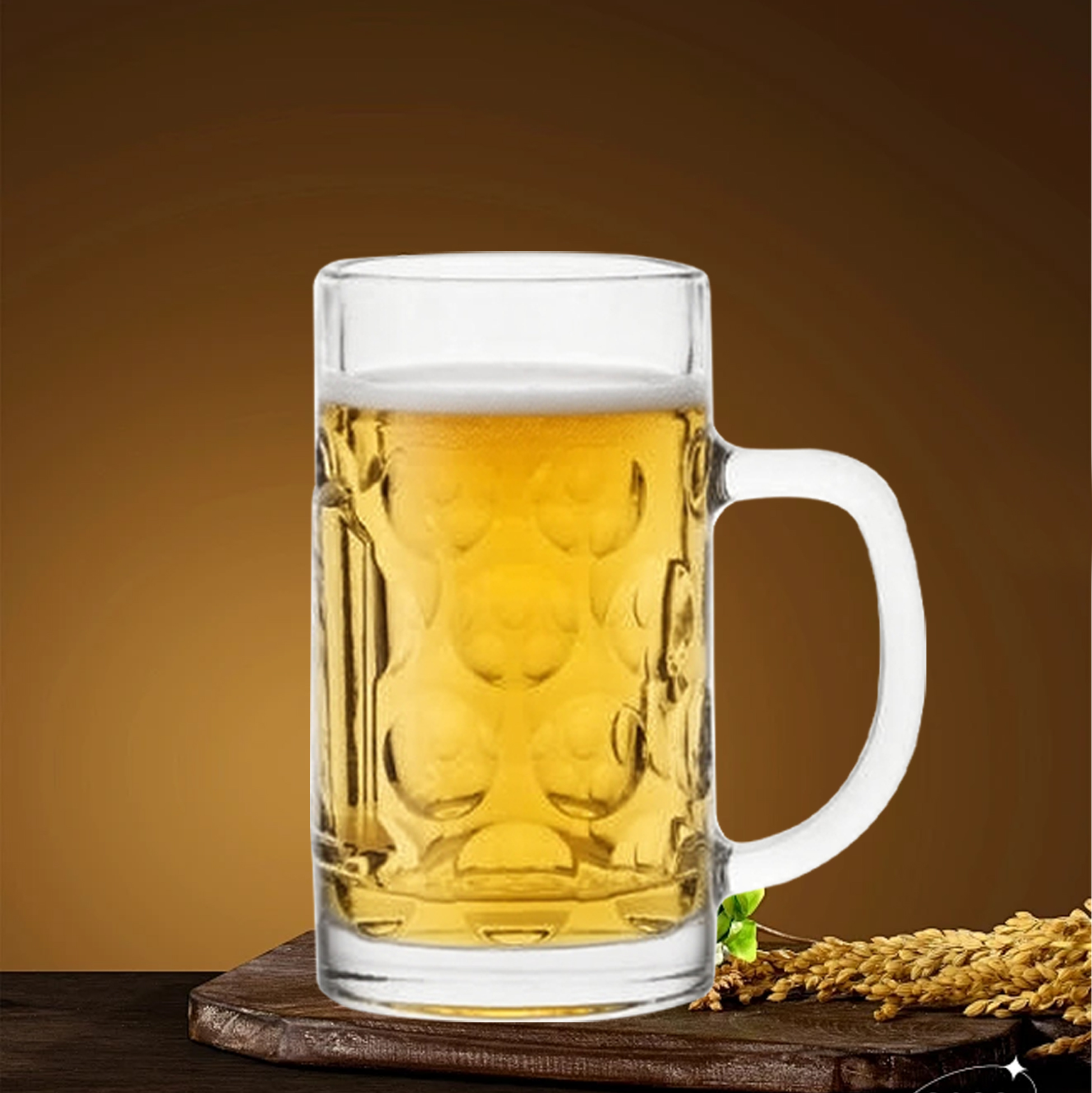 6-Piece Dimpled Beer Mug Set