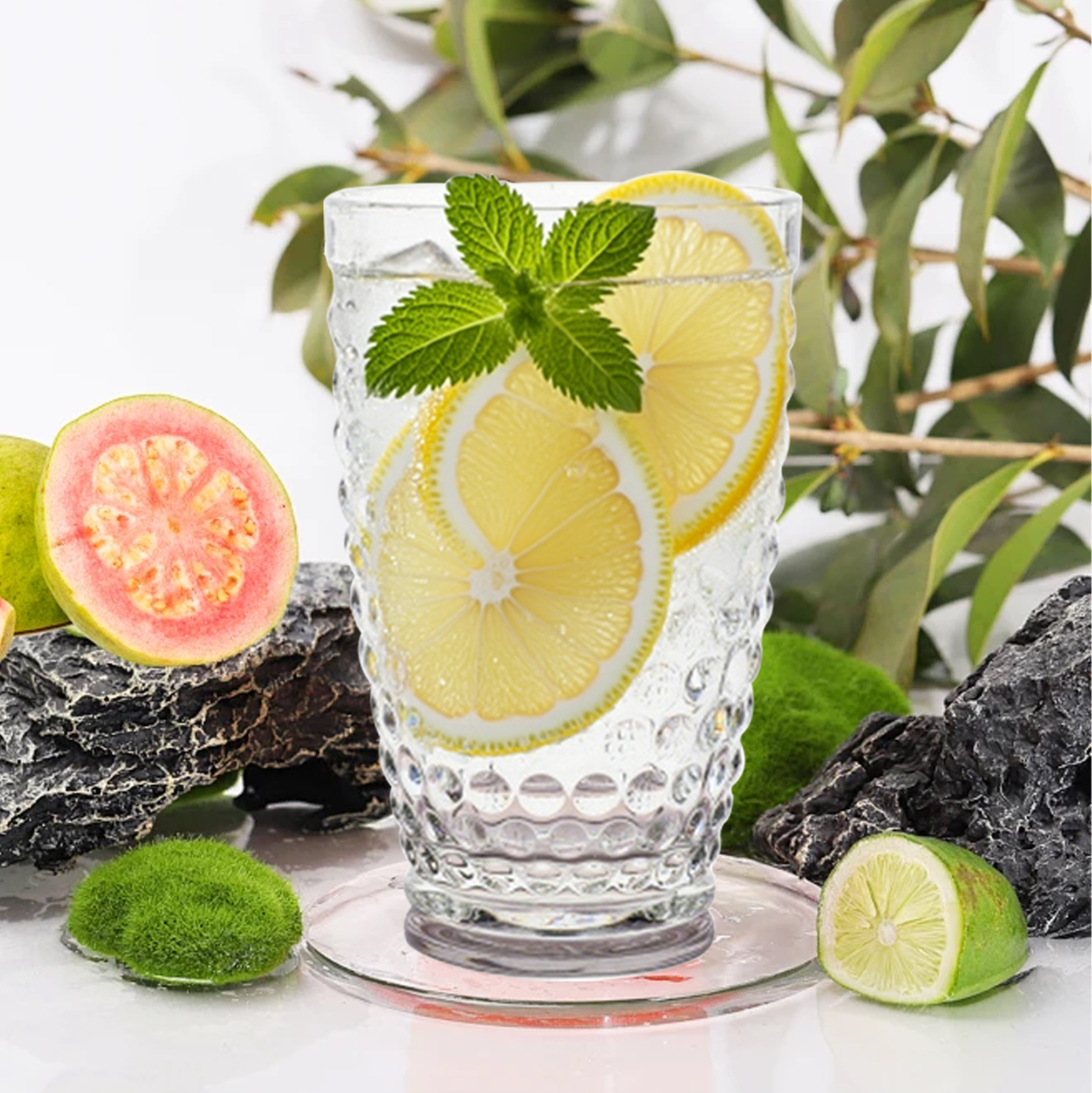 6-Piece Hobnail Water Glass Set