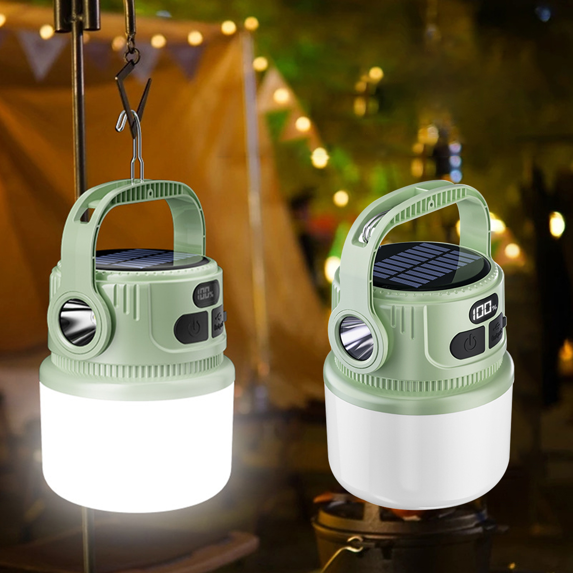 Solar-Powered Multifunctional Garden LED Lantern