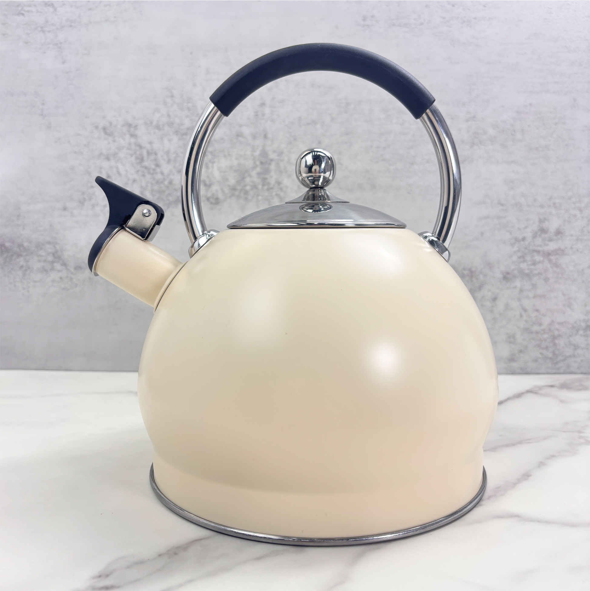 3L Cream-colored Stainless Steel Kettle