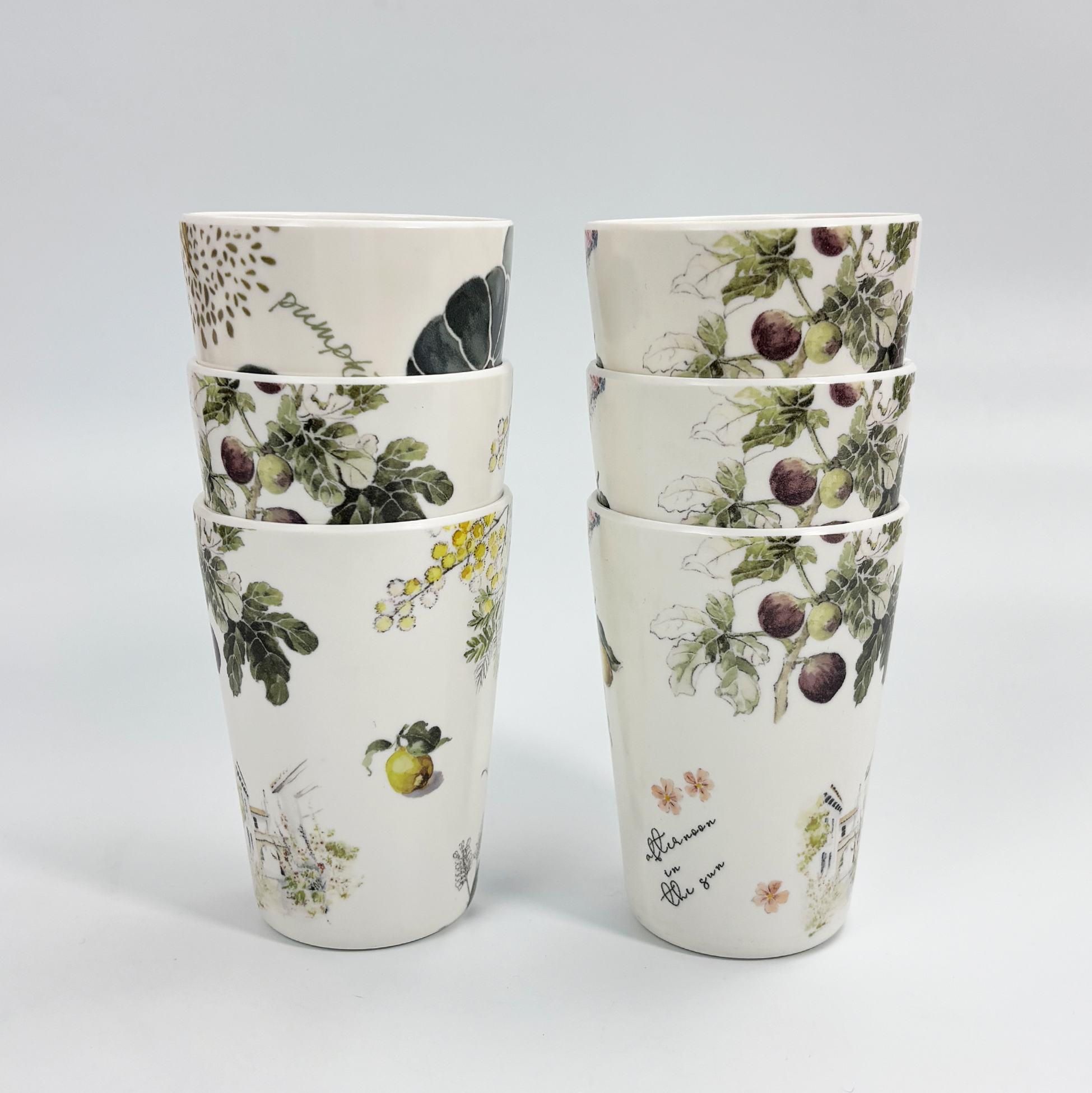 Melamine Cup with Botanical Print