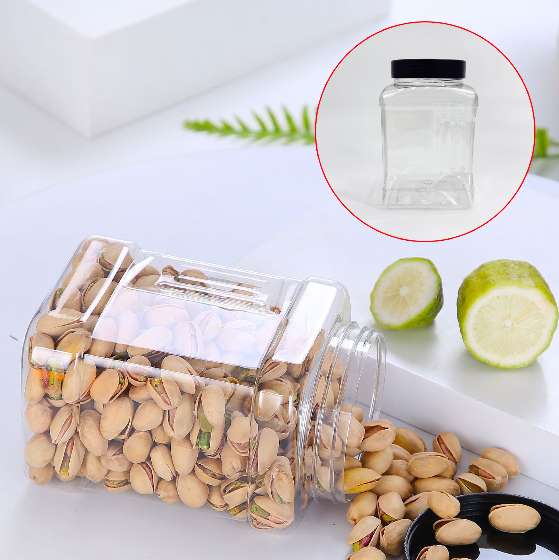 1.4L Plastic Nut Storage Jar