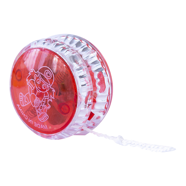 Red Transparent Yo-yo with Cartoon Print Cartoon-themed Plastic Yo-yo