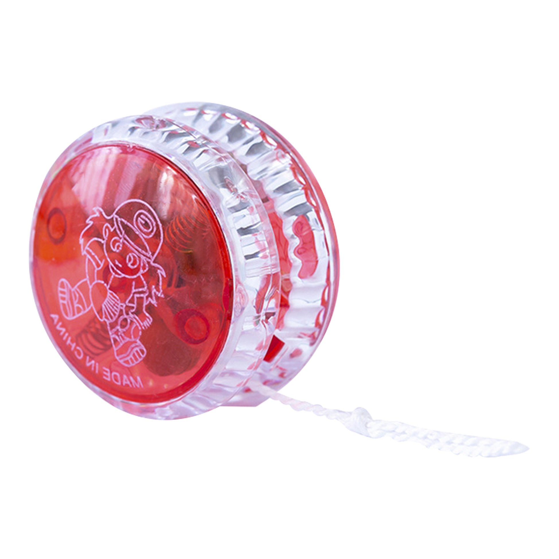 Red Transparent Yo-yo with Cartoon Print Cartoon-themed Plastic Yo-yo