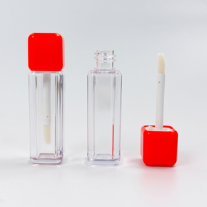 Square-cap Lip Gloss Tube Clear Hexagonal Lip Gloss Bottle