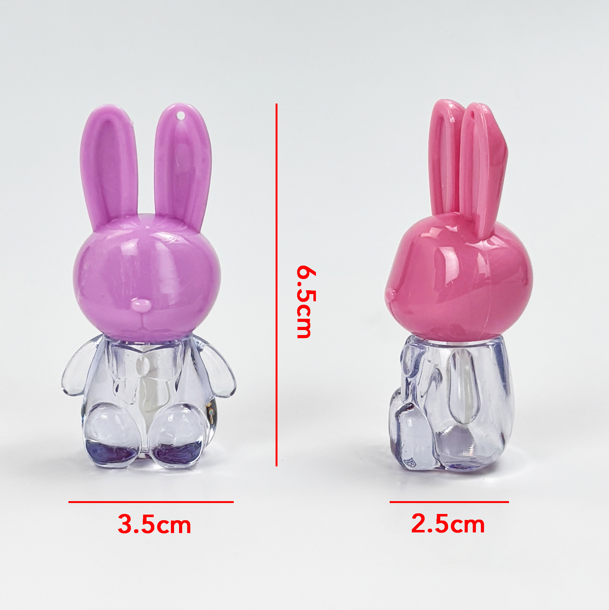 Glossy Bunny Lip Gloss Dispenser Dual-tone Rabbit Lip Gloss Container