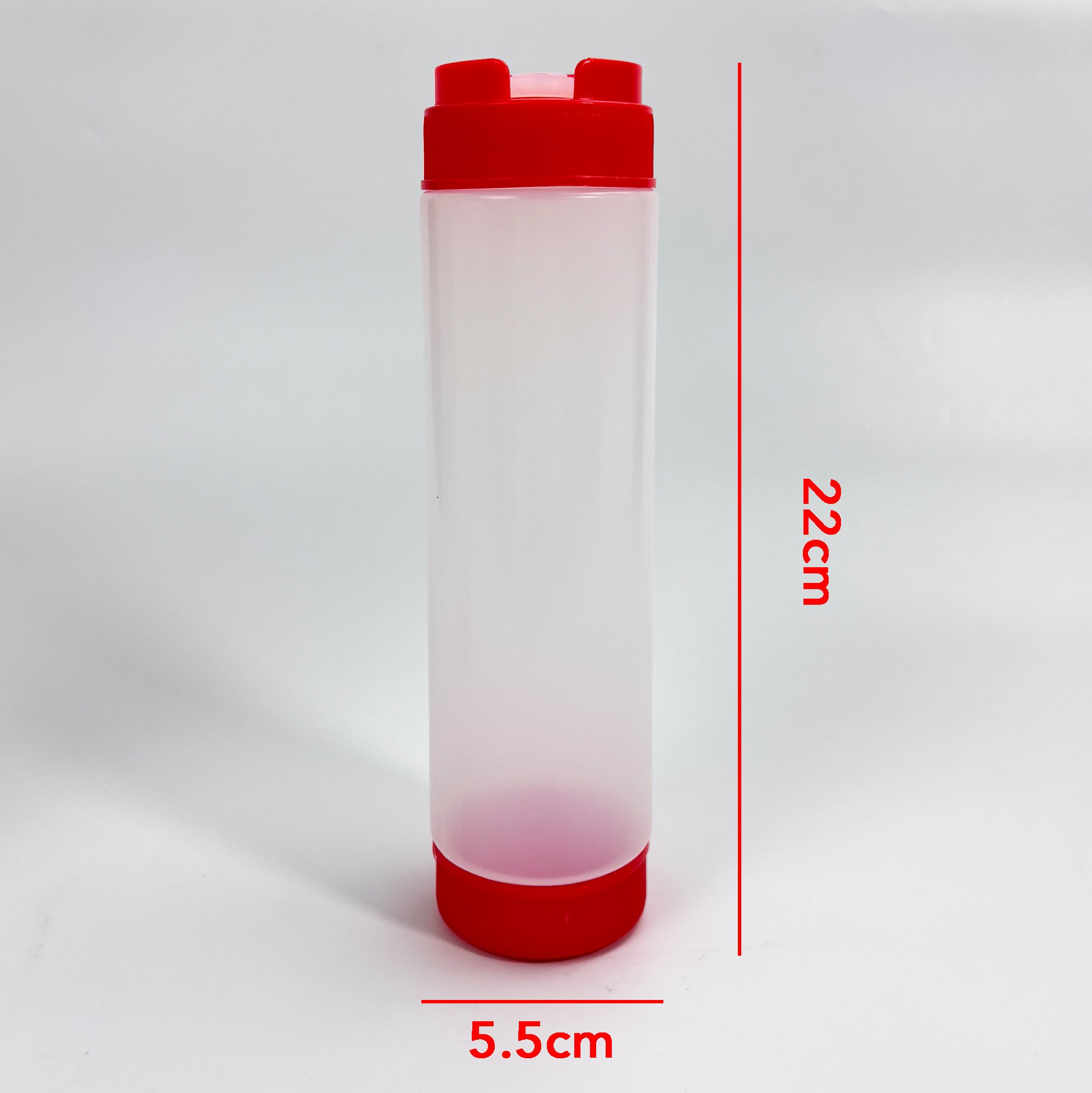 Plastic Sauce Squeeze Bottle with Red Cap