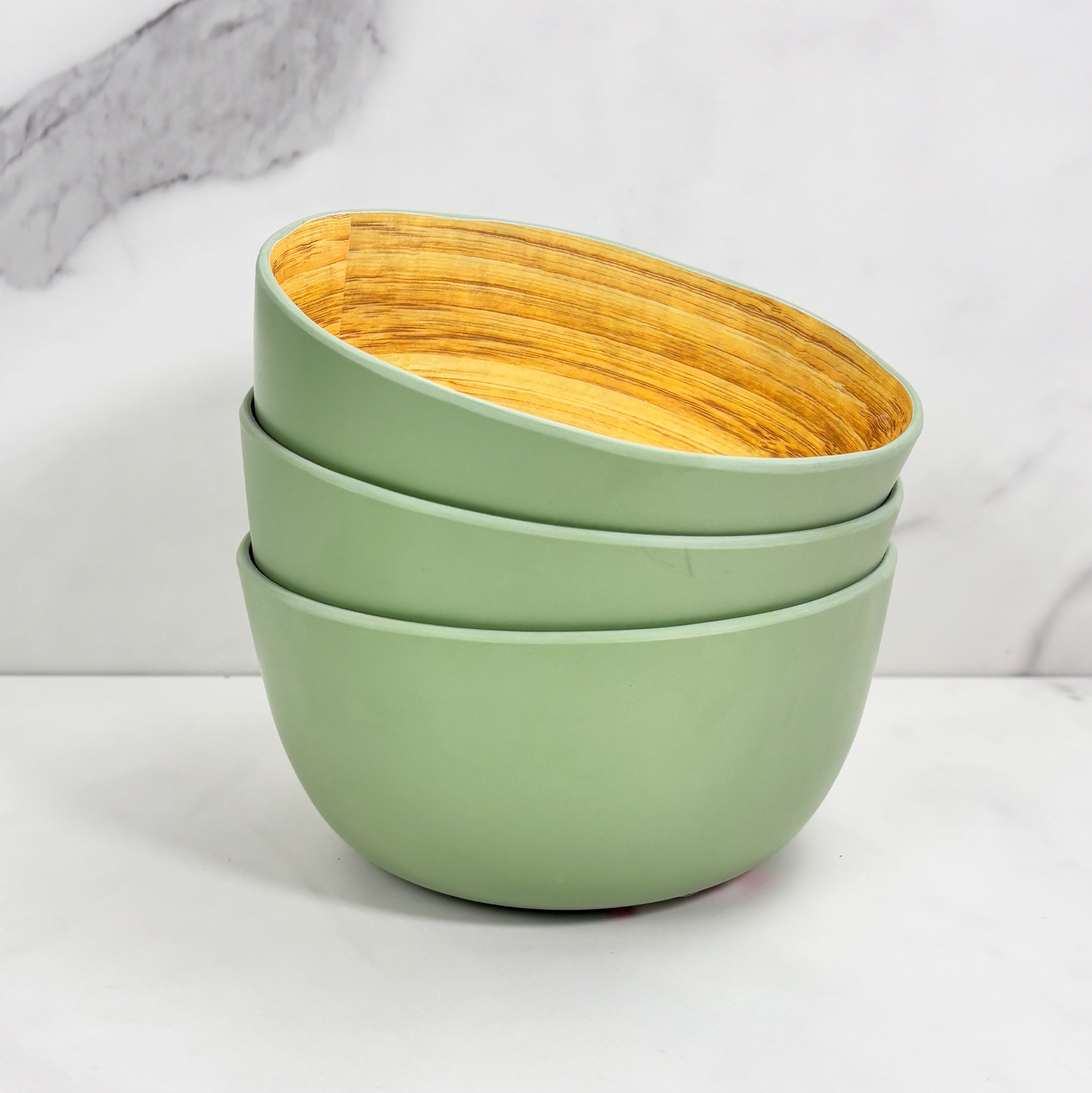 Bamboo Fiber Bowl Round Serving Bowl for Home Kitchen Use Tableware