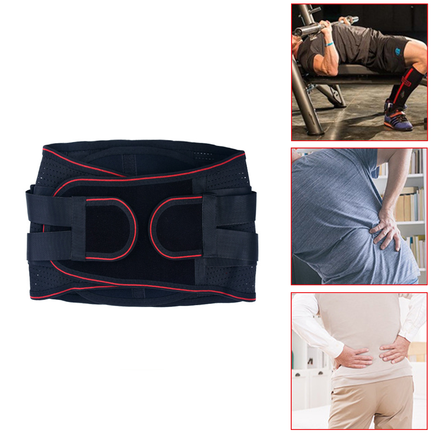 Wholesale Sports Belt Weightlifting Squat Long-term Sitting Office Lumbar Strain Fixed Support Waist Support Fitness Belt Store Wholesale Dropshipping Factory Price
