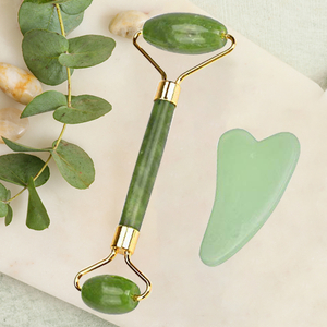 Jade Face Portable Double Headed Stone Face Slimming Lift Massage Double Head Facial Roller Massager