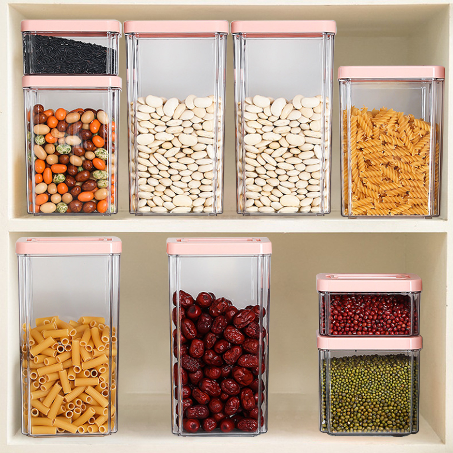 Kitchen Storage Bottles Jar Airtight Canister With Lid Candy Food Jar Container Bottle Coffee Bean Pasta Grain Oatmeal Jar