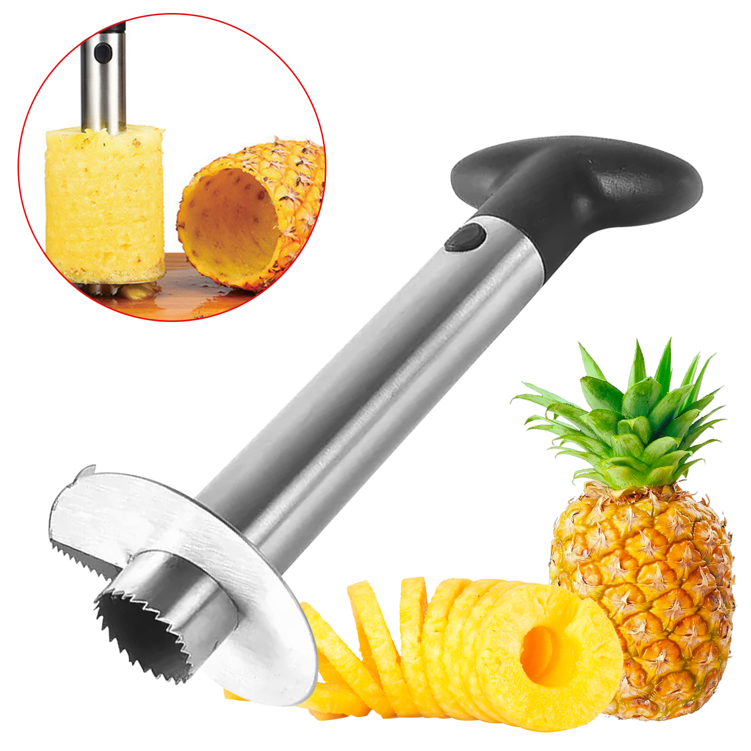 1 PCS Stainless Steel Pineapple Corer And Slicer Fruit Core Removal Tools Household Kitchen Gadget
