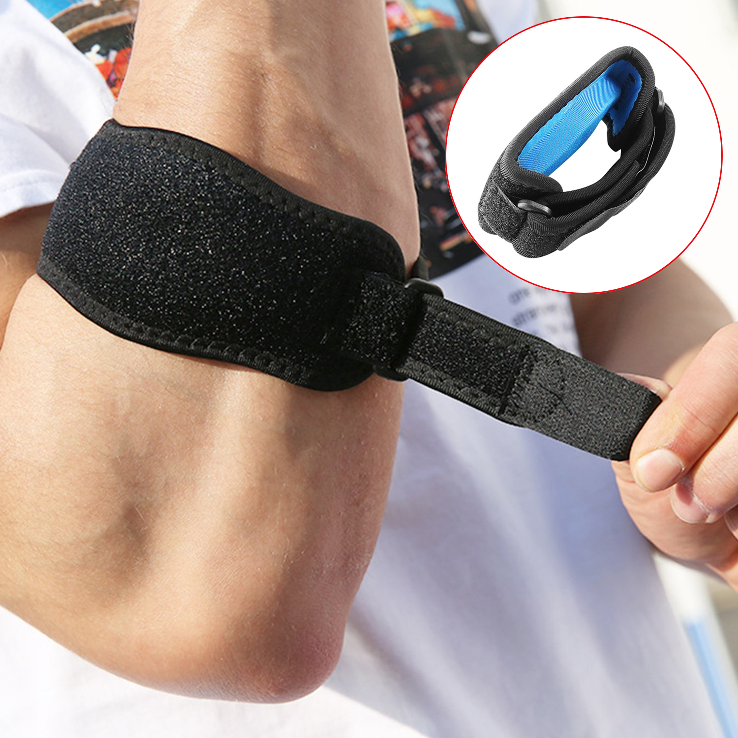 Unisex Outdoor Sports Elbow Protection Tennis Badminton Breathable Pressure Adjustable Open Sports Protector