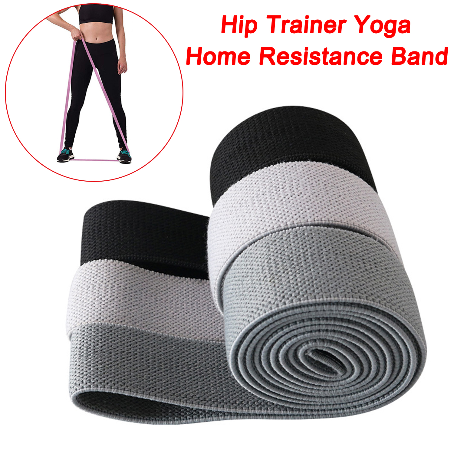 Hip Circle Resistance Band Resistance Fabric Fitness Exercise Pull Up Fitness Hip Trainer Yoga Home Resistance Band 