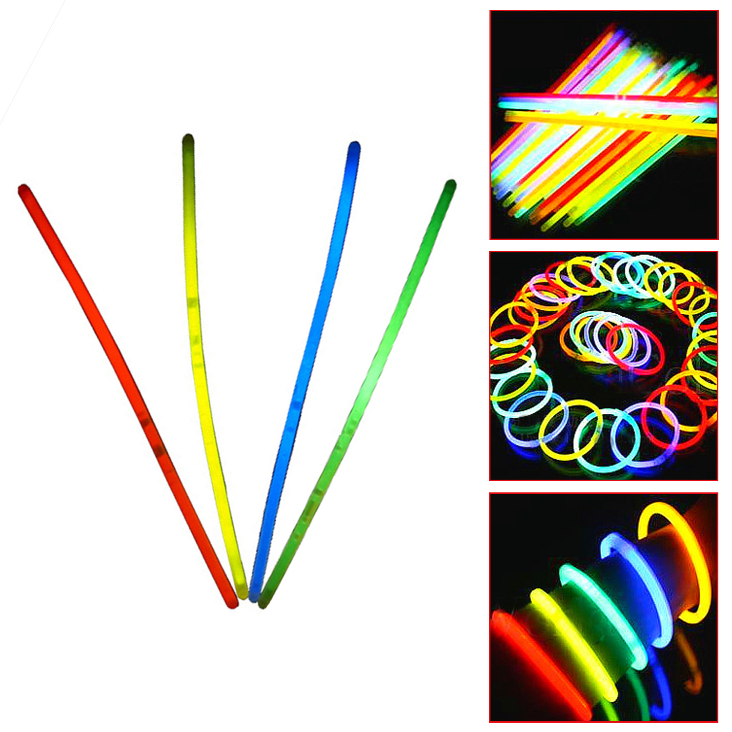 20CM*5MM Creative Party Festival Supplies Dancing Unisex Colorful Glowing Stick Disposable Glow Stick