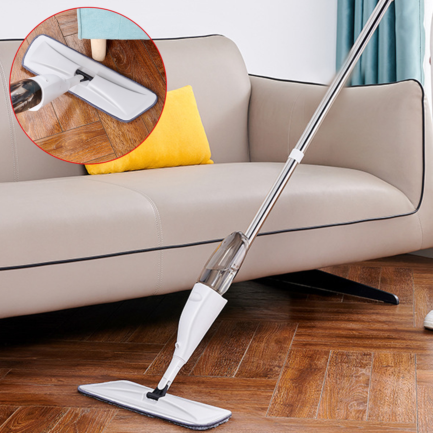 Household Water Spray Mop Wet And Dry Mop Water Spray Mop Handle Home Cleaning Tools