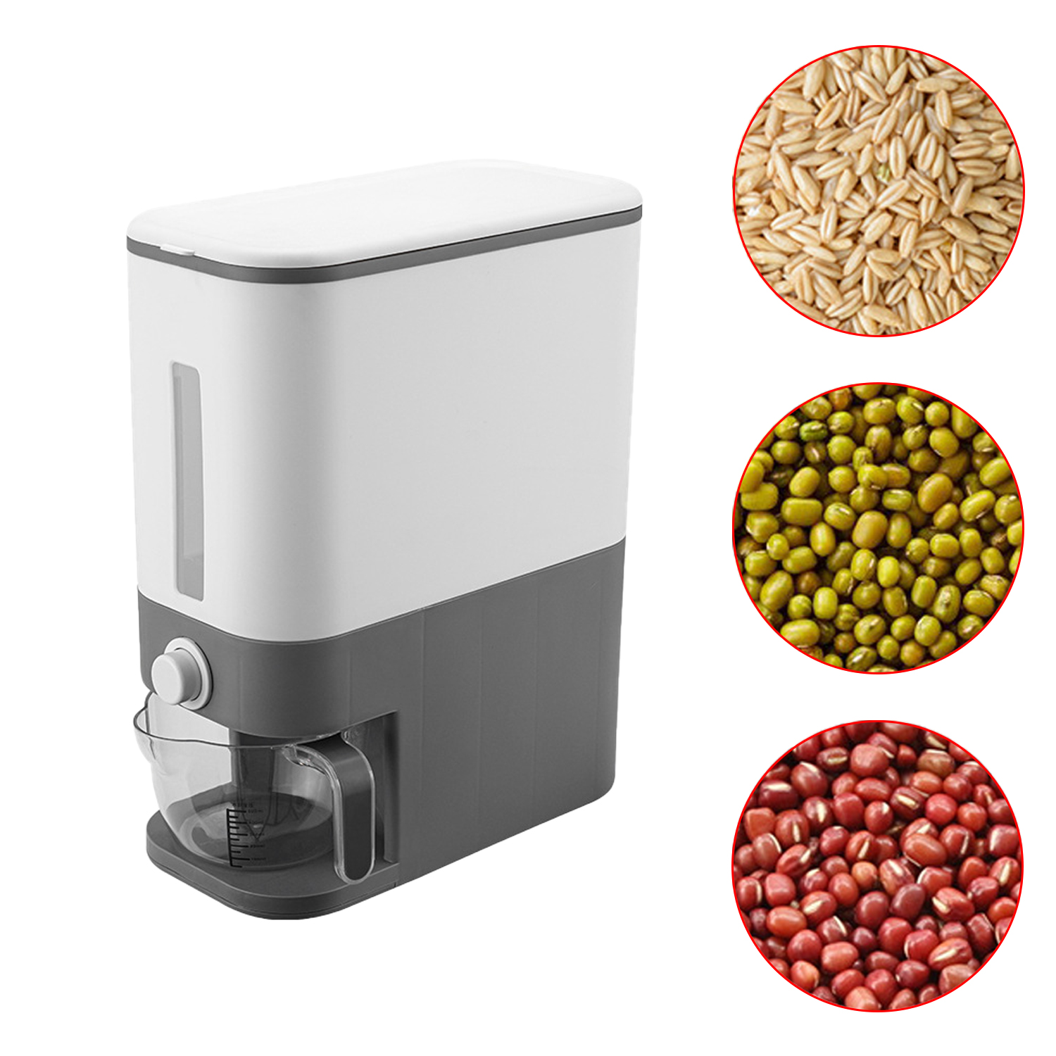 Plastic Rice Dispenser Kitchen Rice Bucket Sealed Rice Box Insect-proof And Moisture-proof Grain Container Grain And Cereal Storage Box